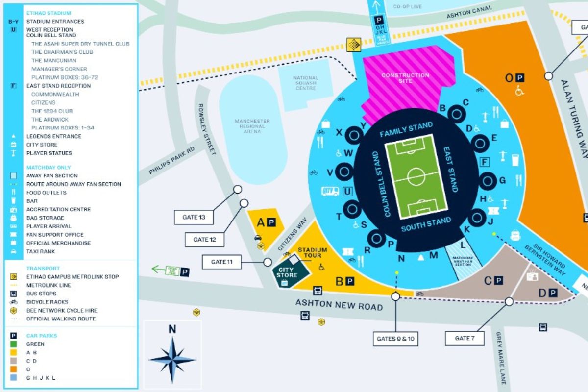 Etihad Stadium Map