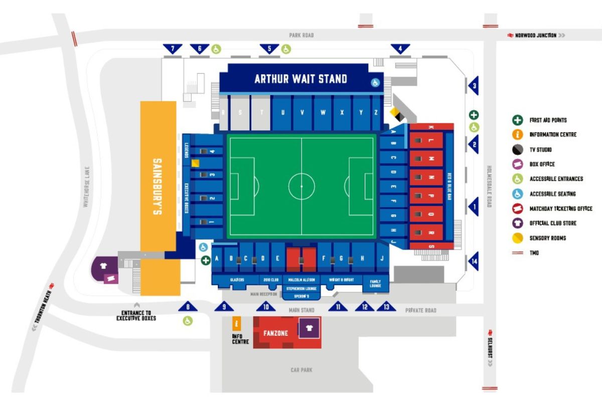 Crystal Palace Venue Map Crystal Palace Venue Map