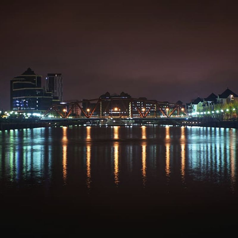 Salford Quays at night Salford Quays at night